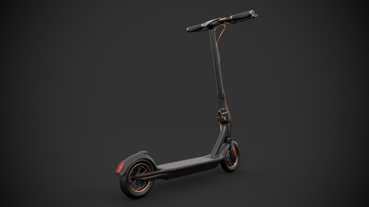 Electric scooter 3D model_8