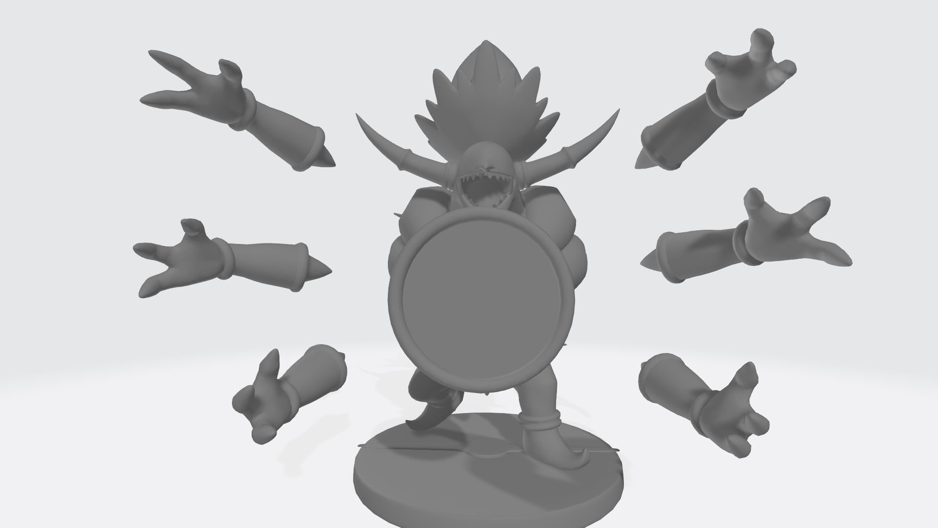 Hoopa character with tail 3D print model_19
