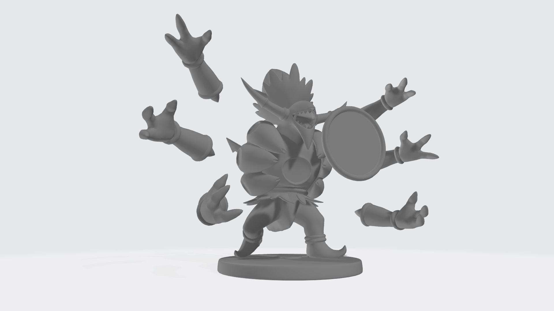 Hoopa character with tail 3D print model_12
