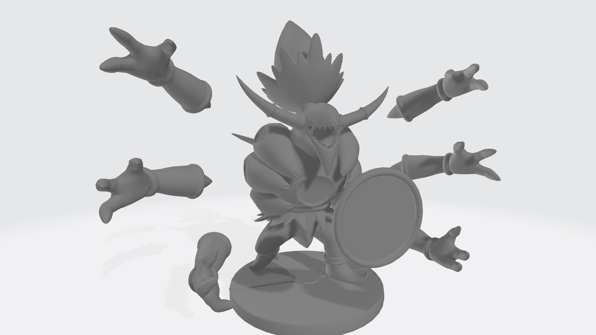 Hoopa character with tail 3D print model_10
