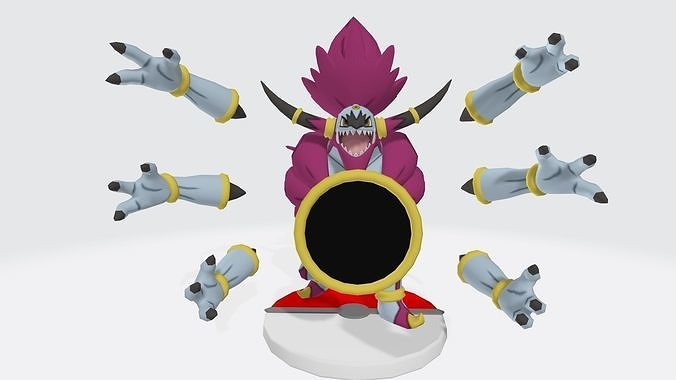 Hoopa character with tail 3D print model