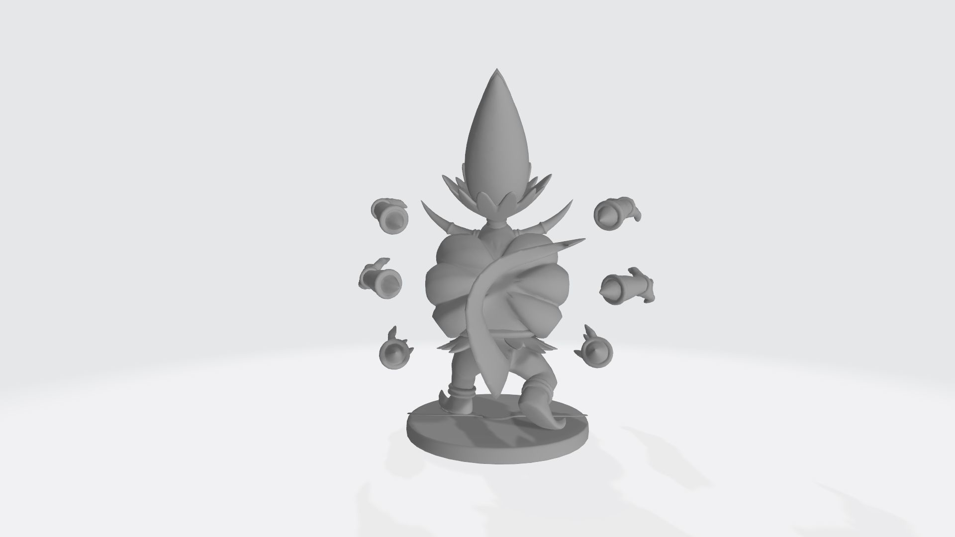 Hoopa character with tail 3D print model_14