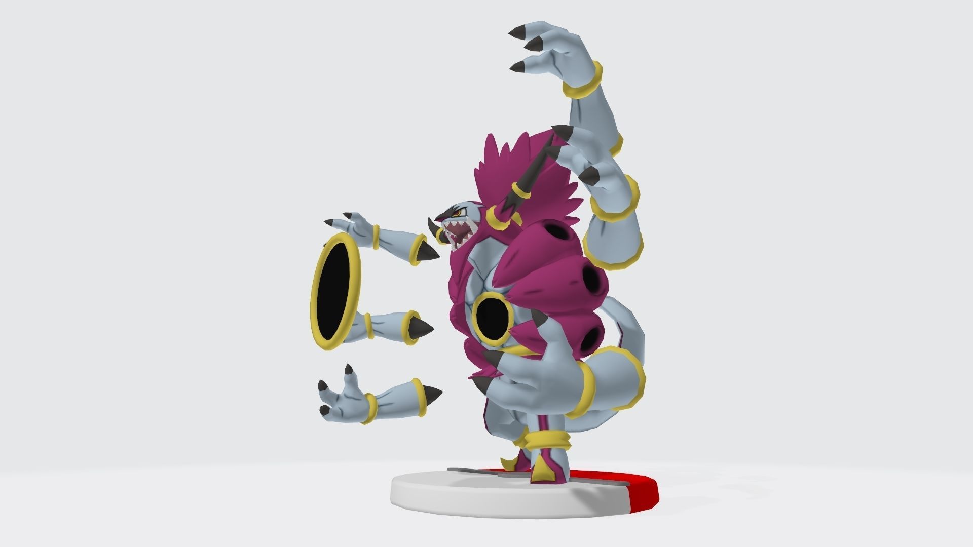 Hoopa character with tail 3D print model_7