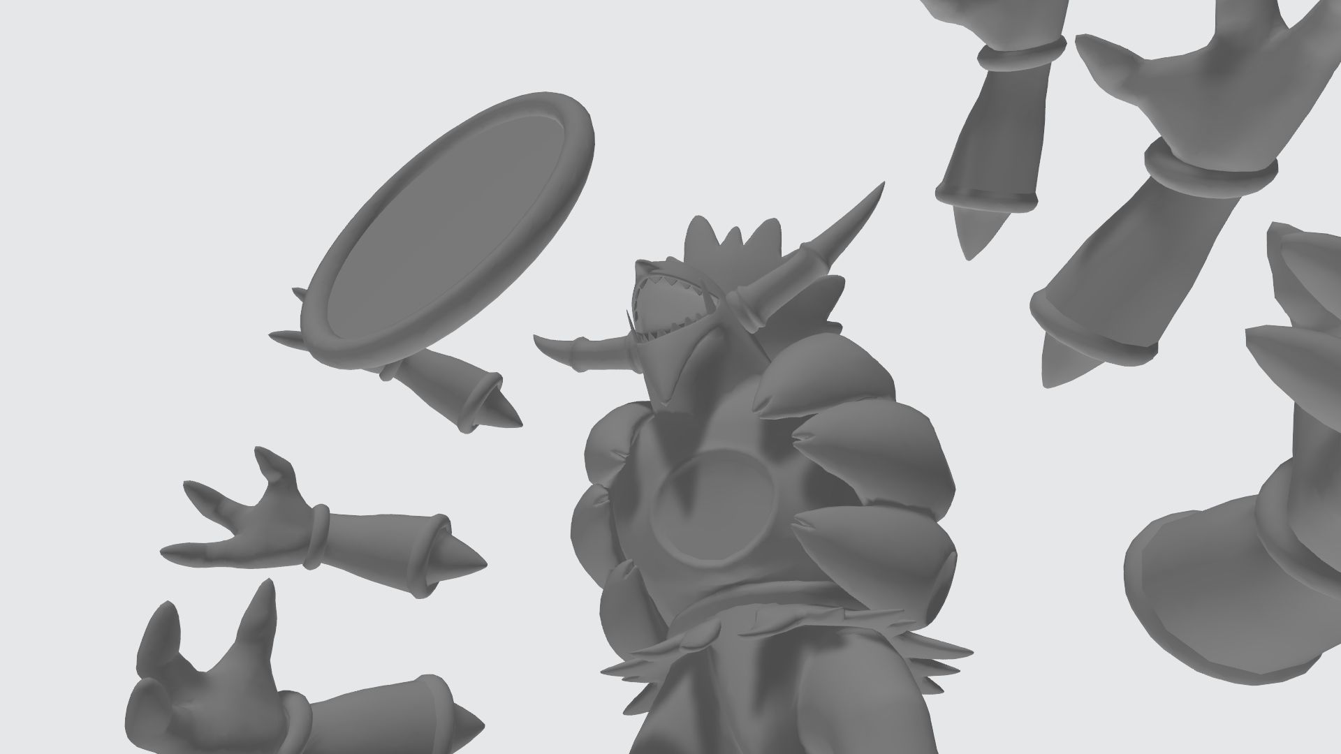 Hoopa character with tail 3D print model_18