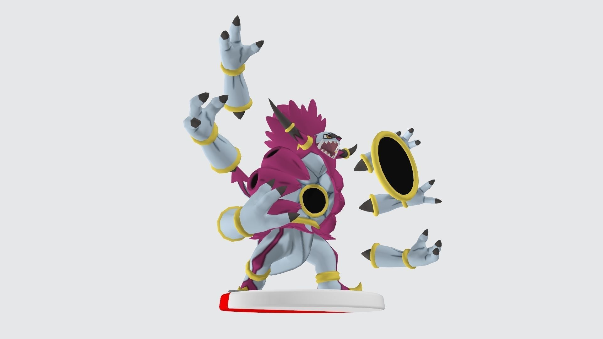 Hoopa character with tail 3D print model_6