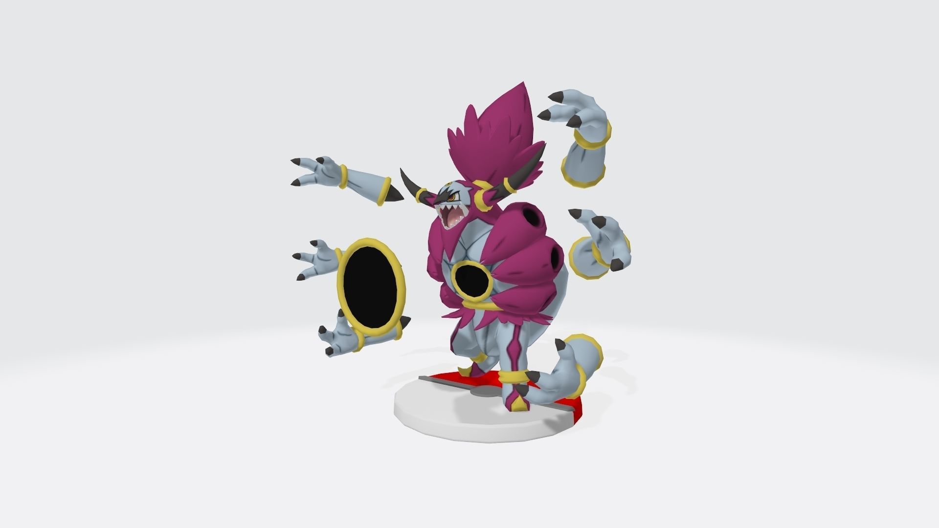 Hoopa character with tail 3D print model_1