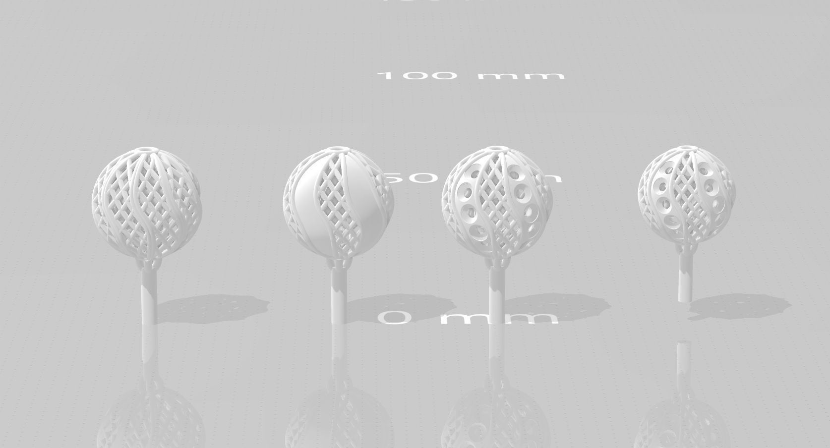 4 size stl beeds 3D print model_1