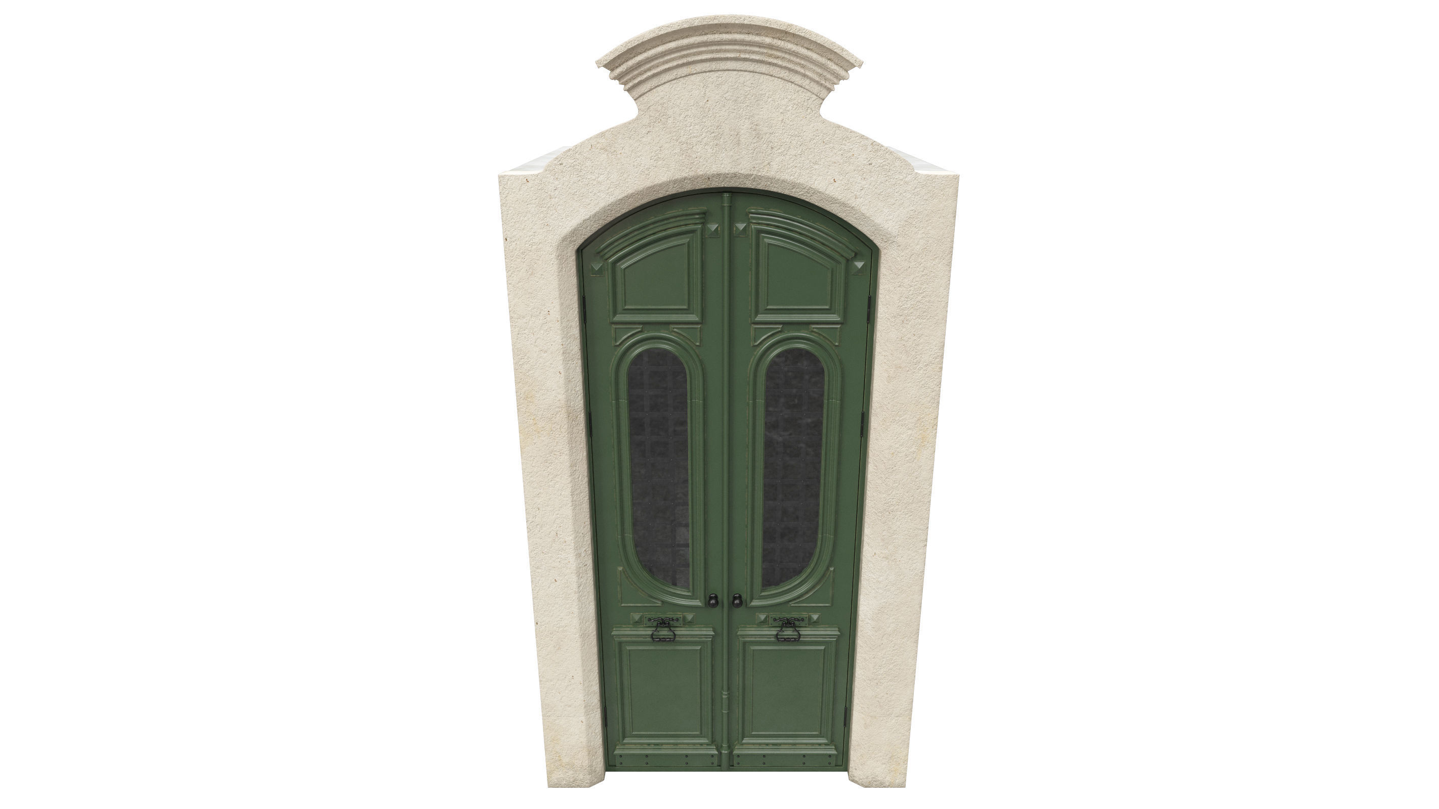 Entrance classic door 49 3D model_5