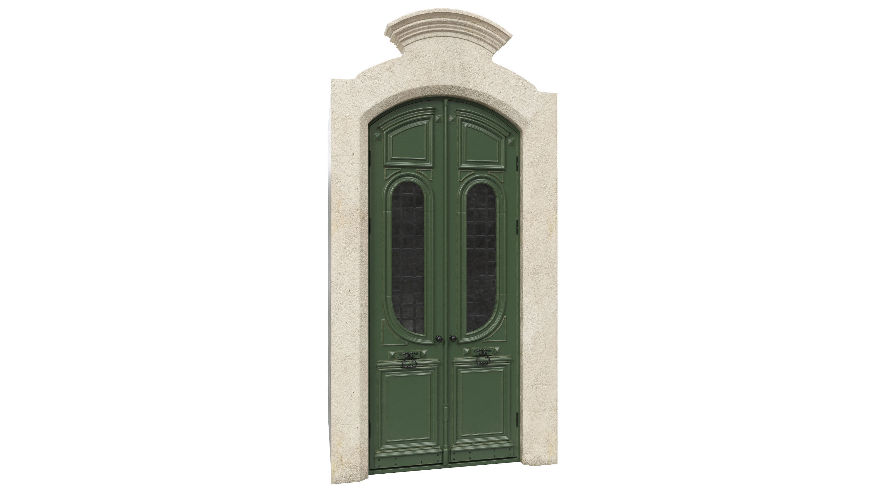 Entrance classic door 49 3D model_1
