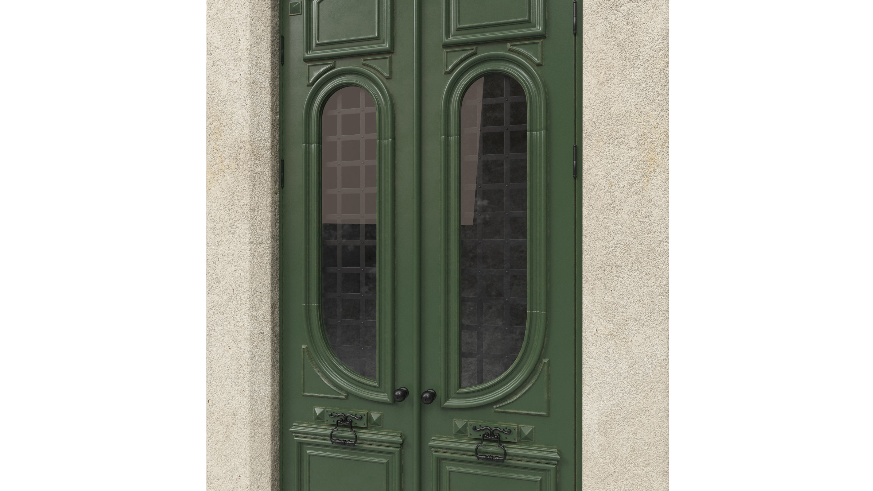 Entrance classic door 49 3D model_3