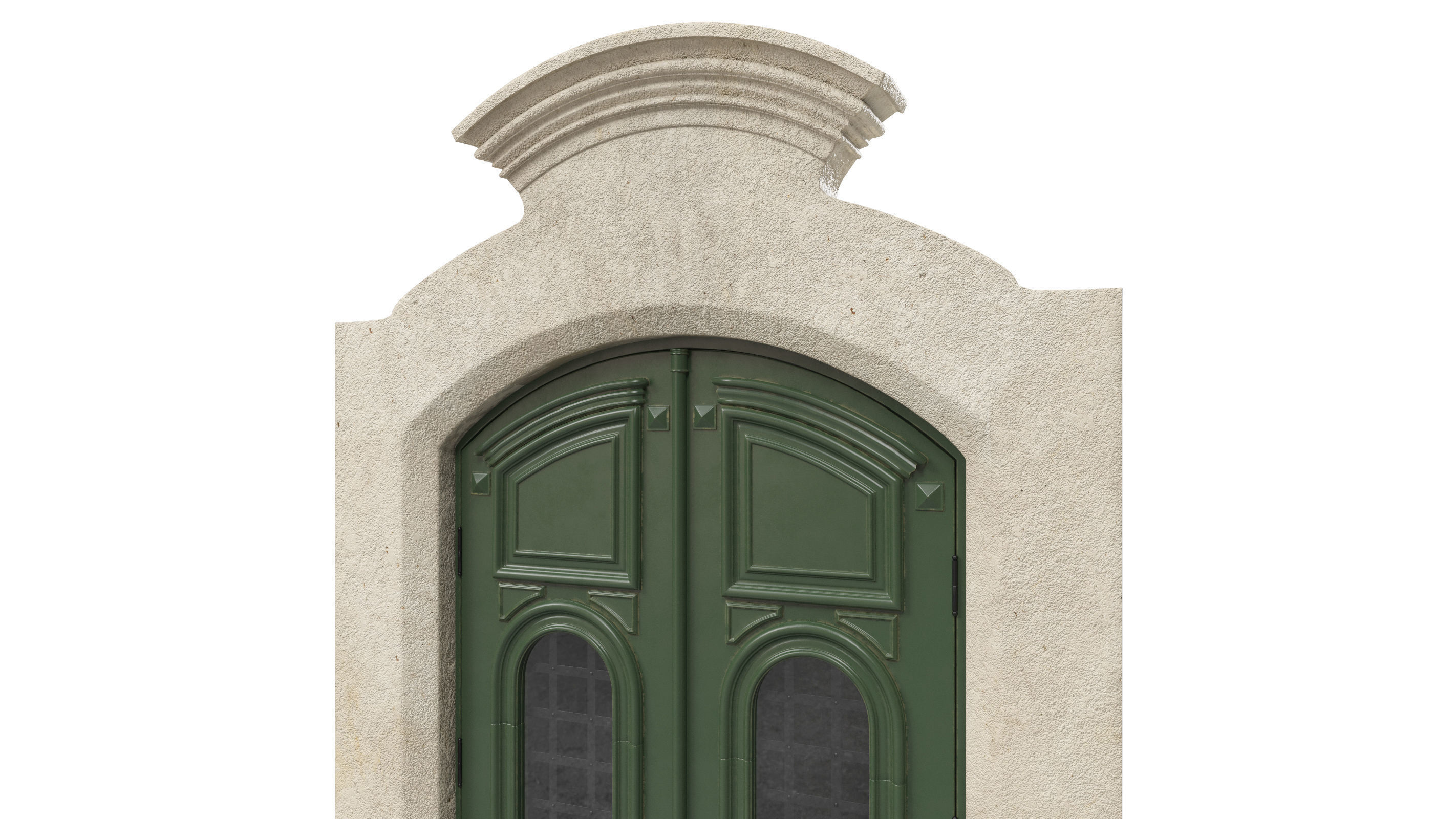 Entrance classic door 49 3D model_2