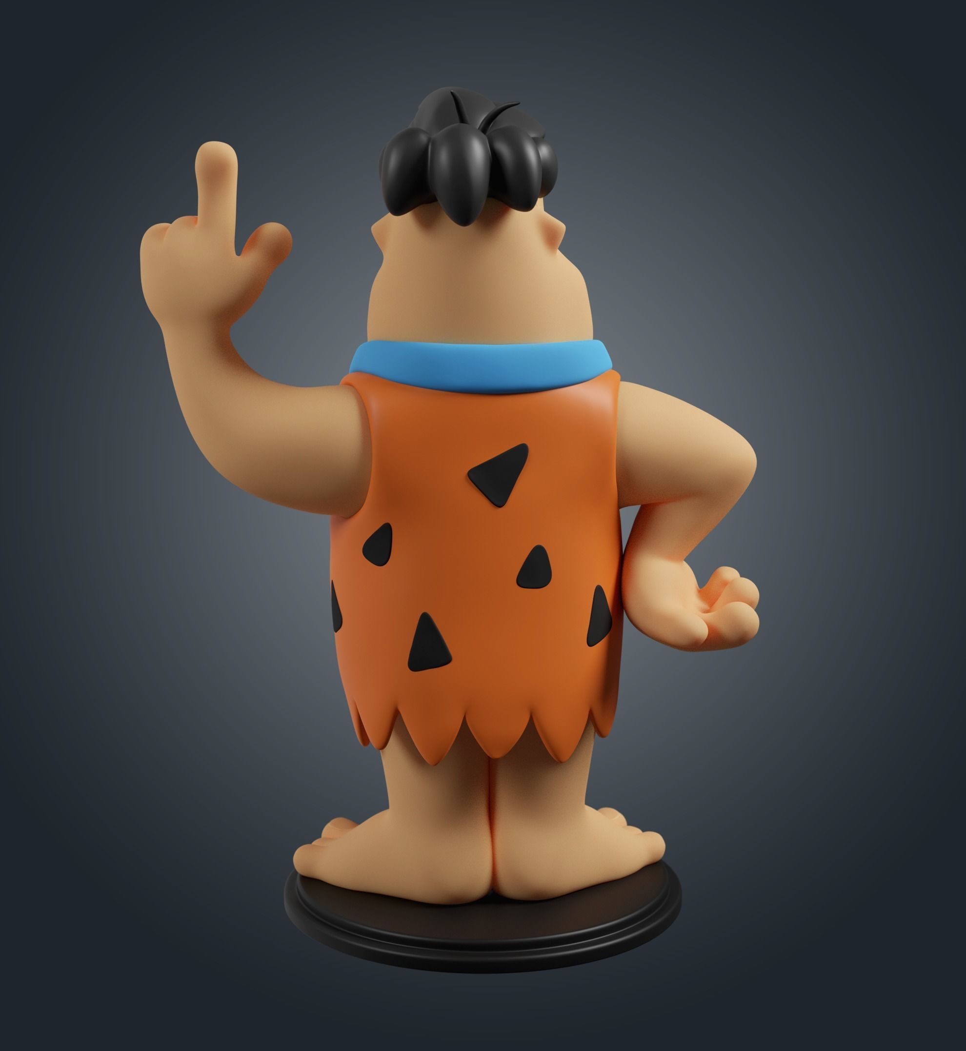 Fred Flintstone 3D print model_4