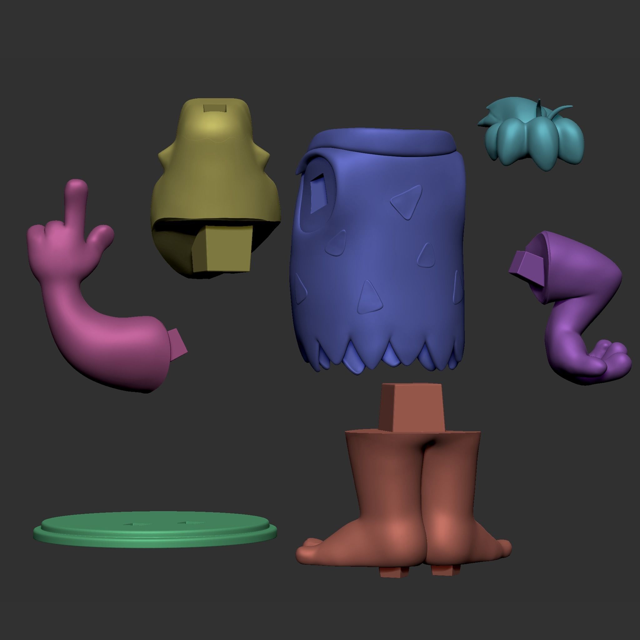 Fred Flintstone 3D print model_25