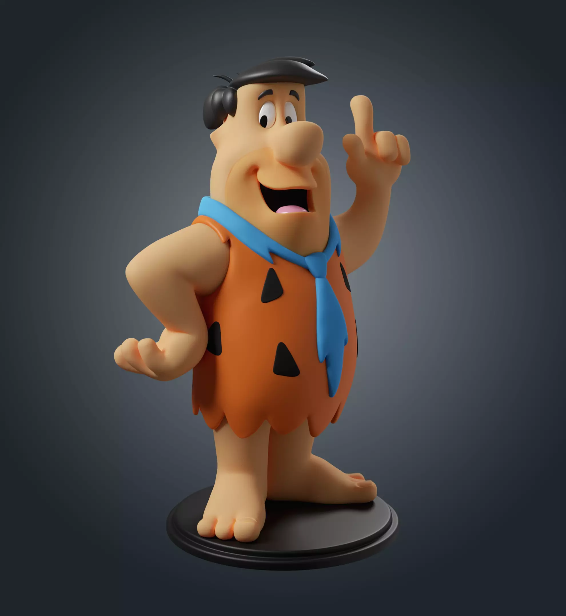 Fred Flintstone 3D print model_0