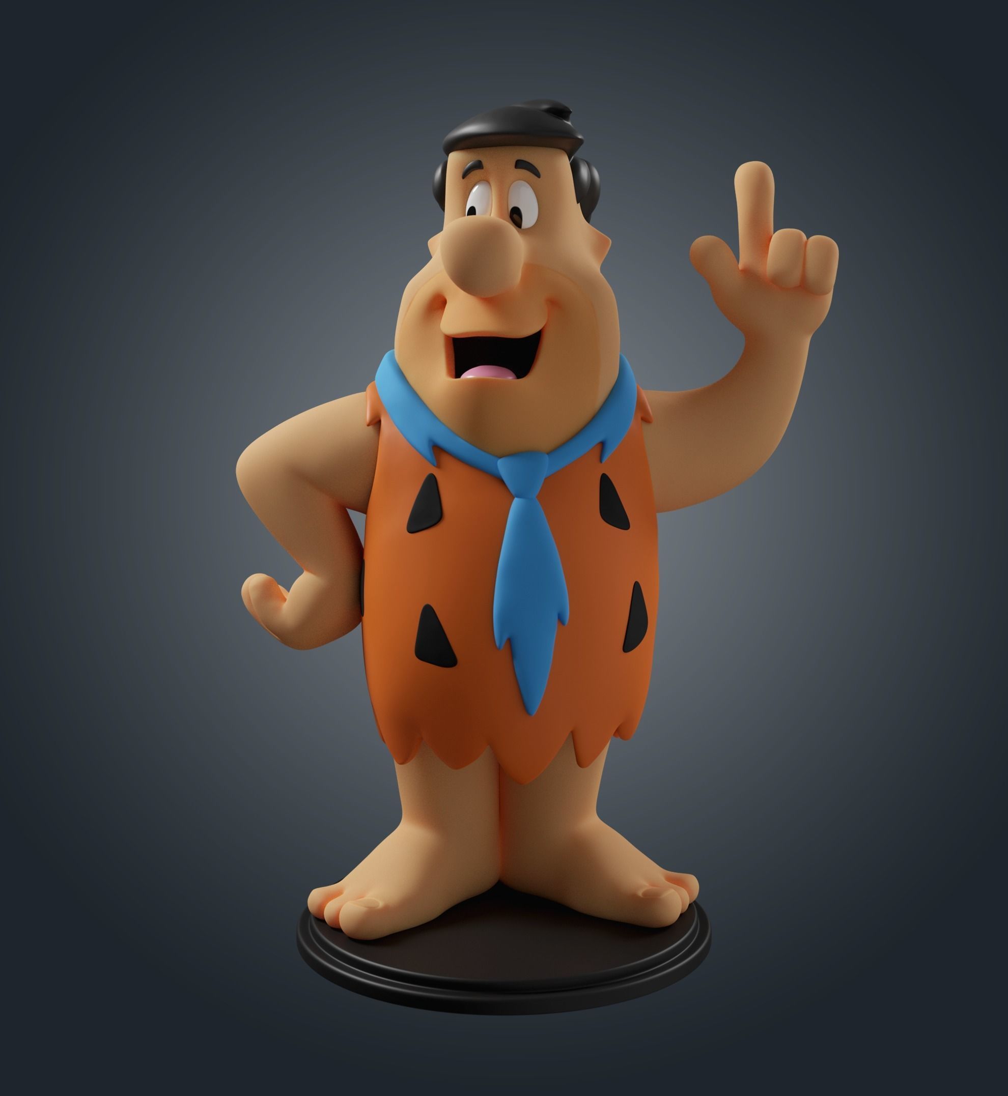 Fred Flintstone 3D print model_7