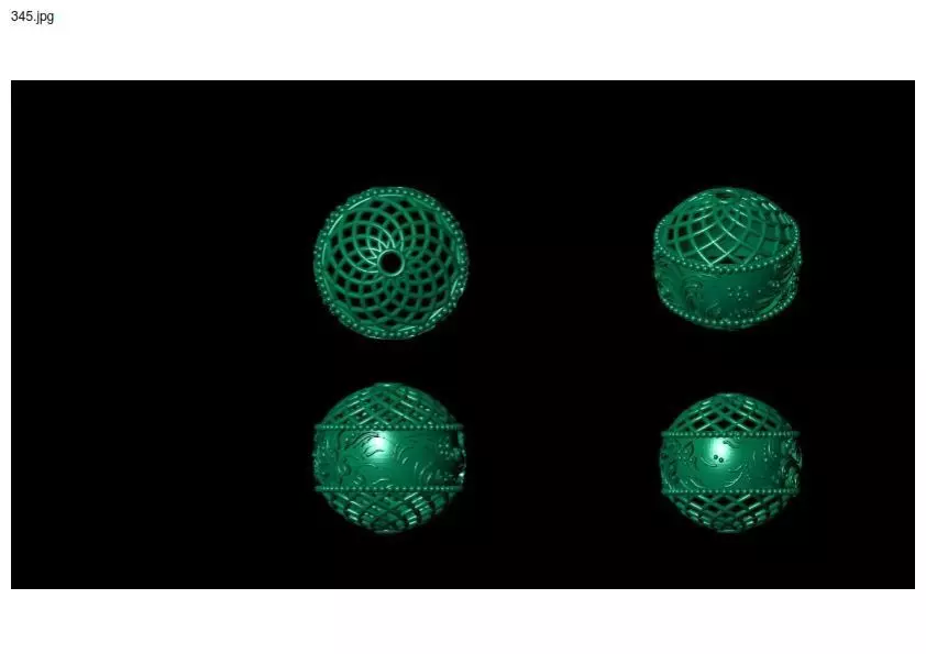 3 size stl beeds 3D print model_0