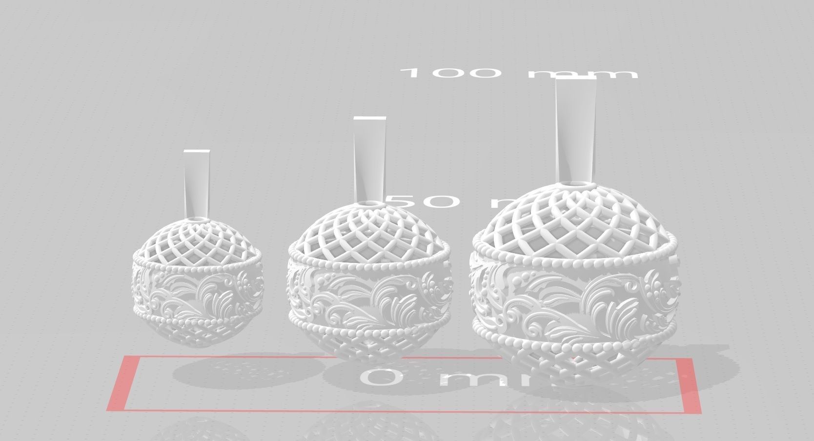3 size stl beeds 3D print model_1