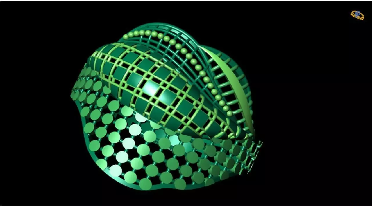 Ring 5 checkered ball 3D print model_0