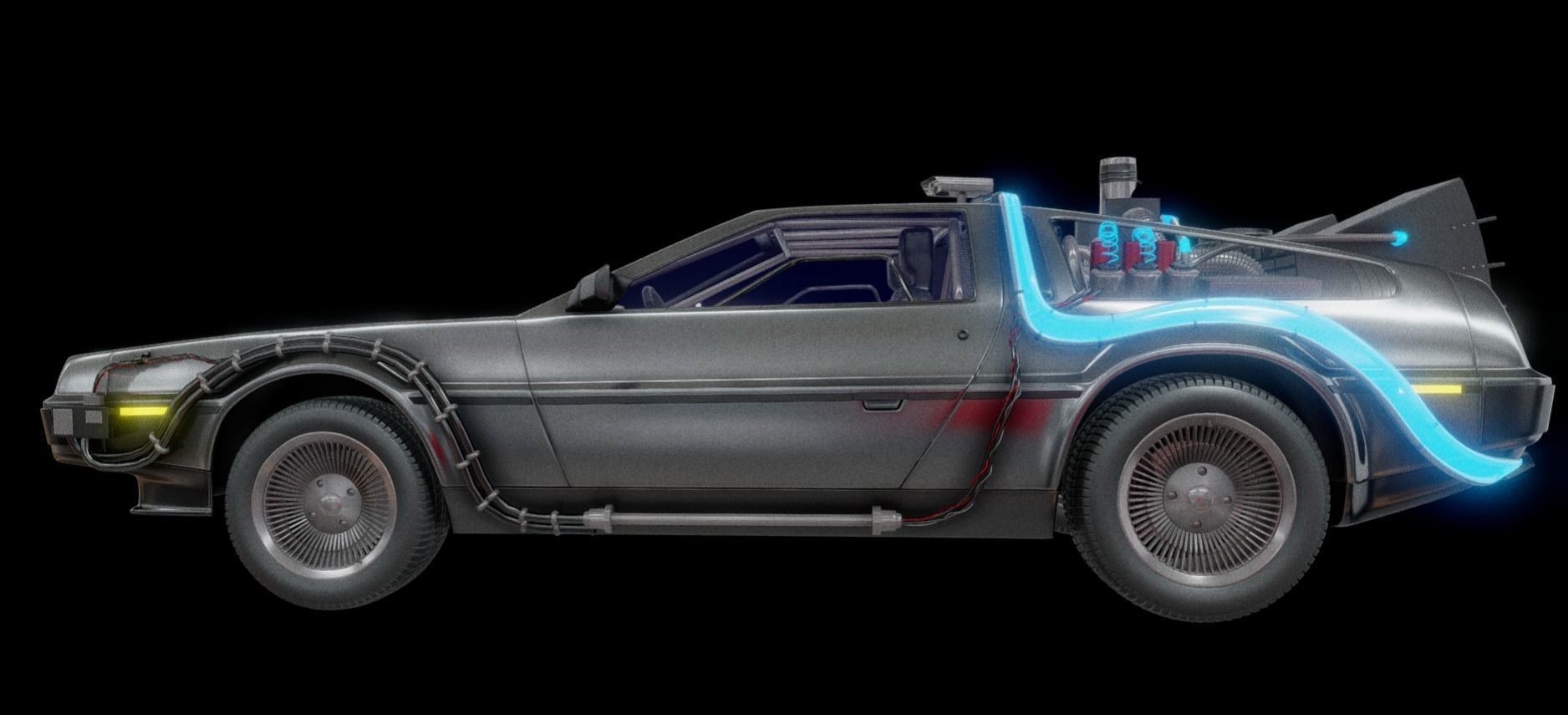 DeLorean DMC-12 Back To The Future episode 1 3D model_1