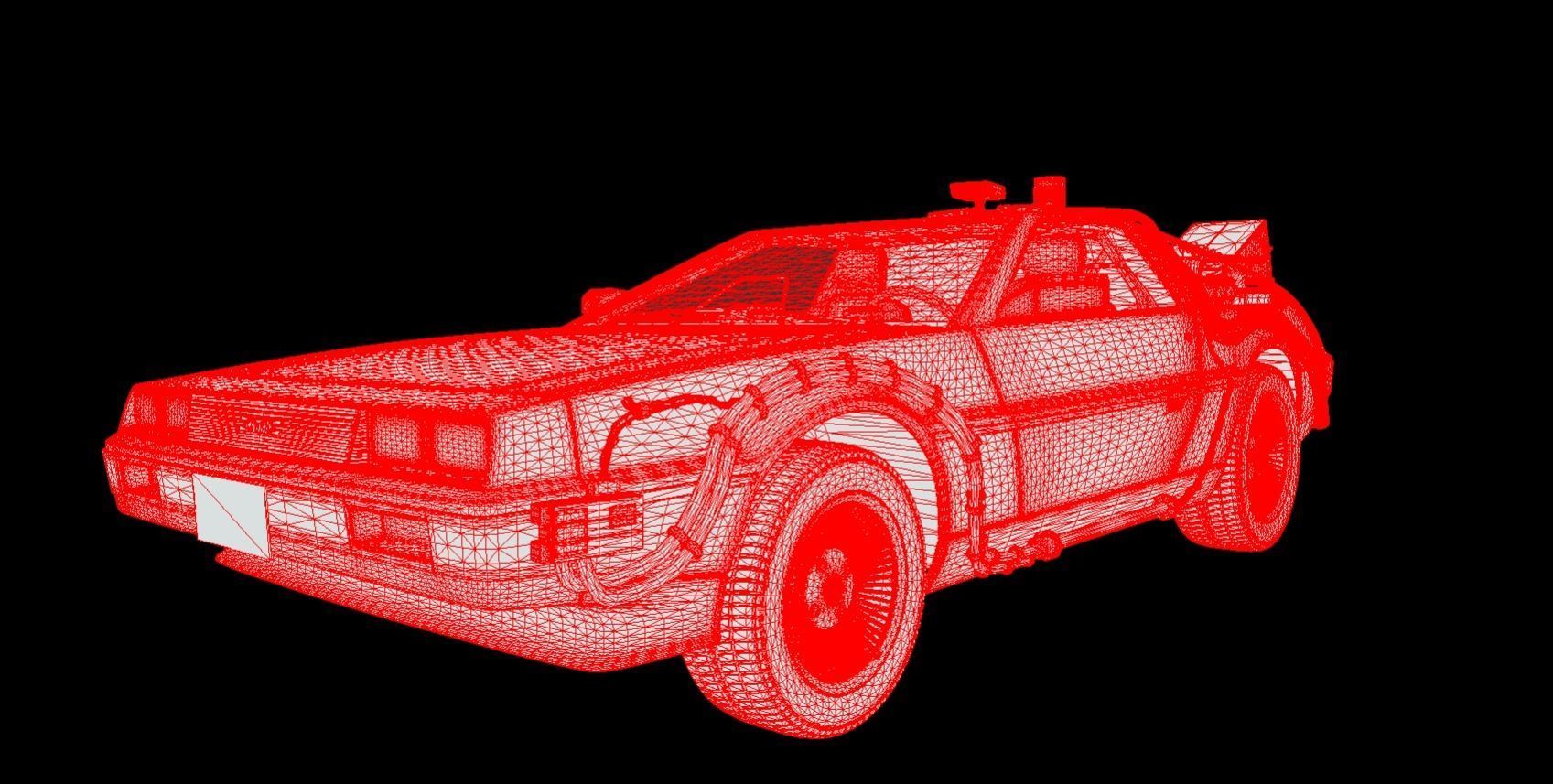 DeLorean DMC-12 Back To The Future episode 1 3D model_3