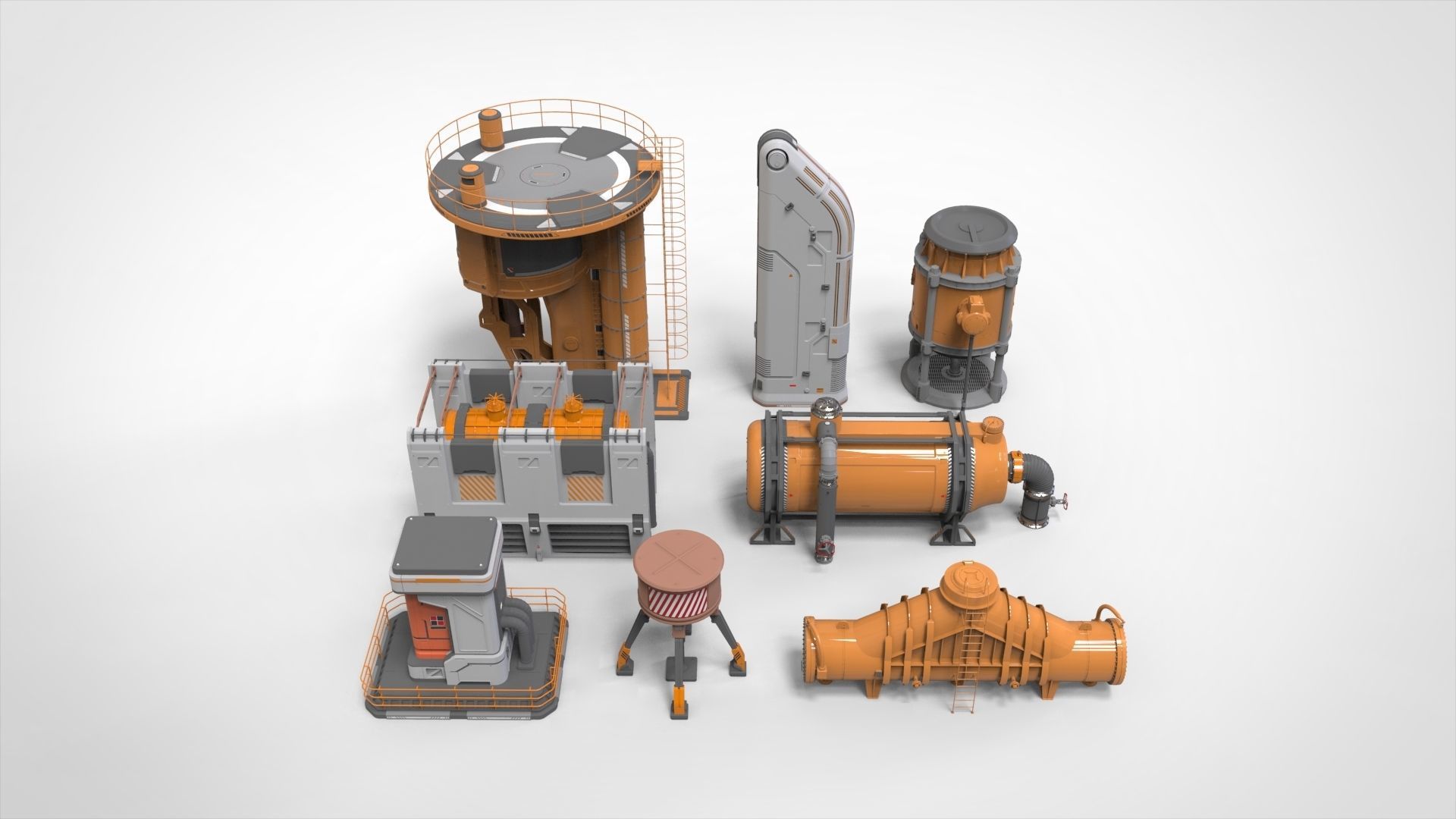 sci fi props 4 3D model_2