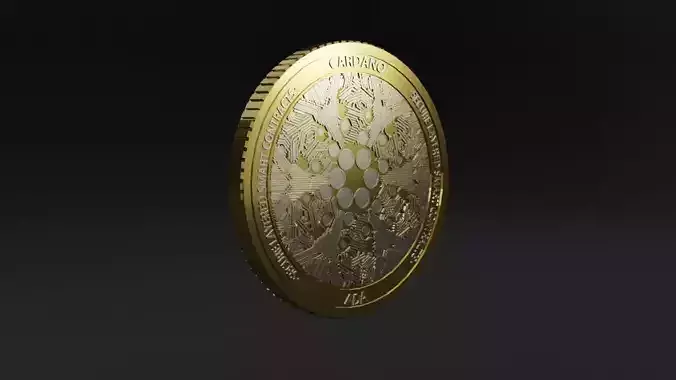 Cardano coin - High Detailed- Crypto currency - 3D model