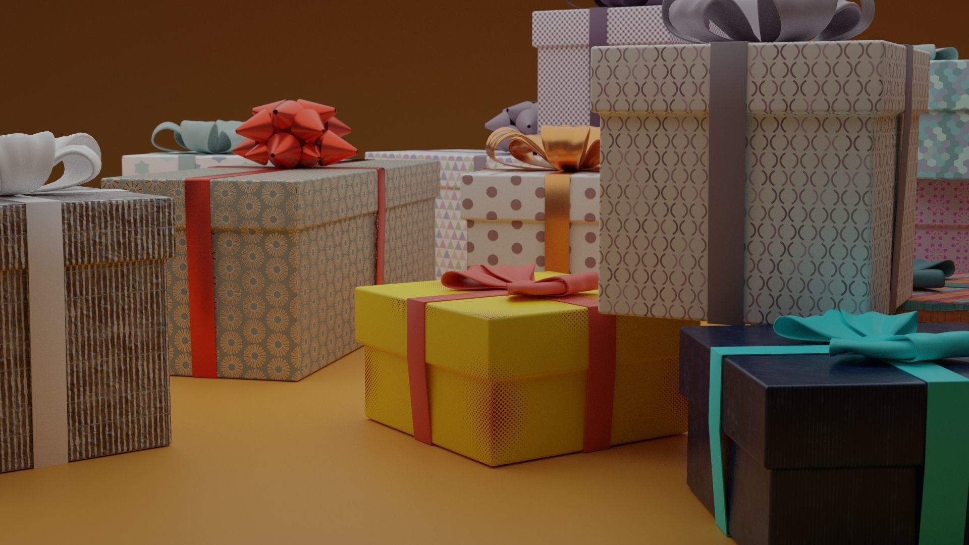 Gift Boxes 3D model_5