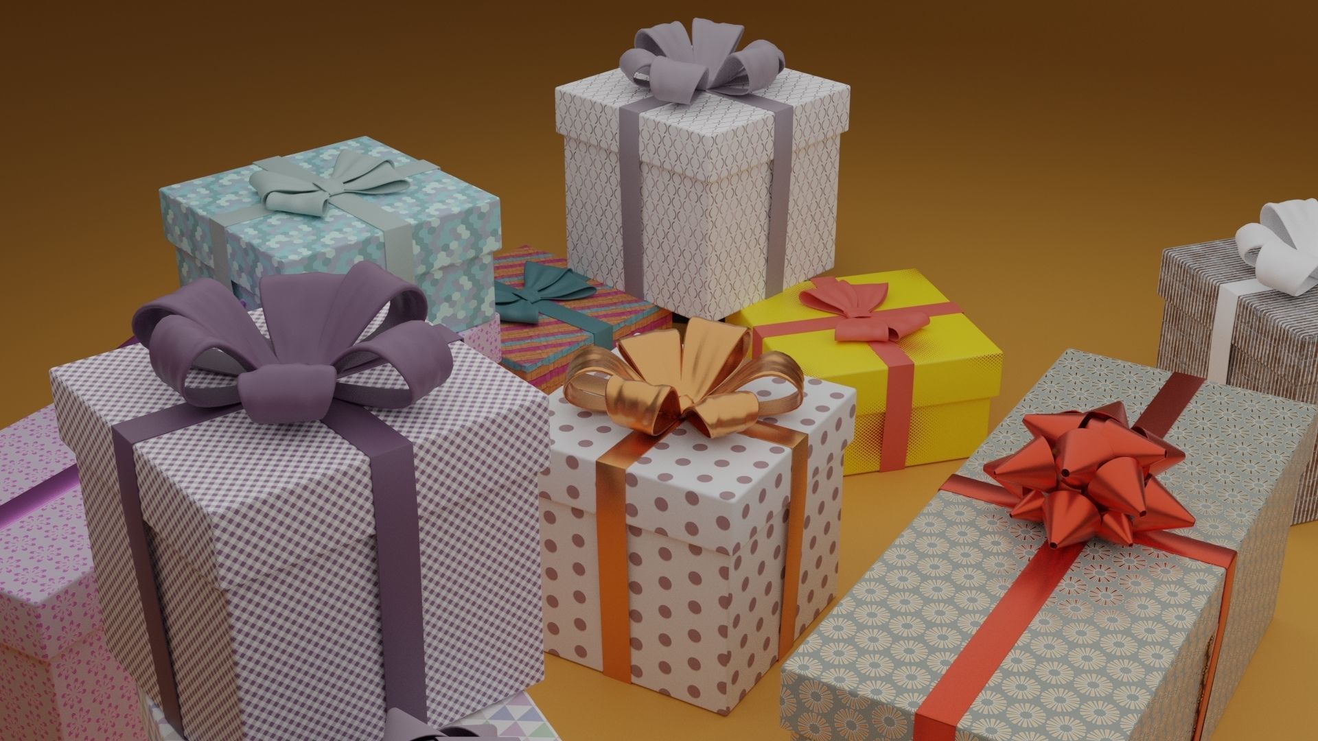 Gift Boxes 3D model_4