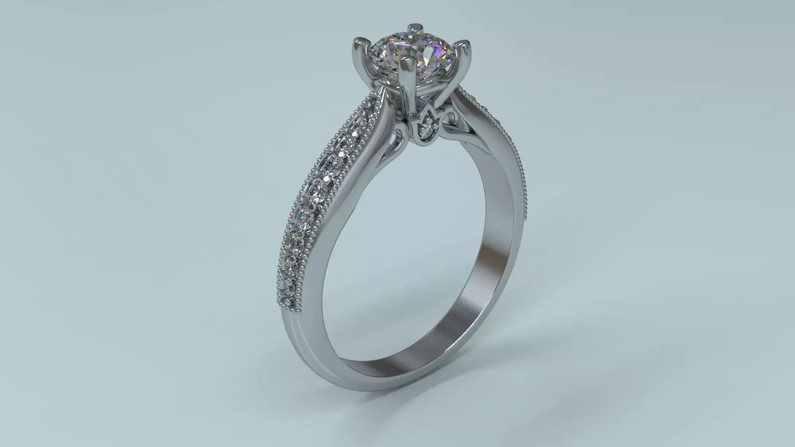 Engagement ring  3D print model_0