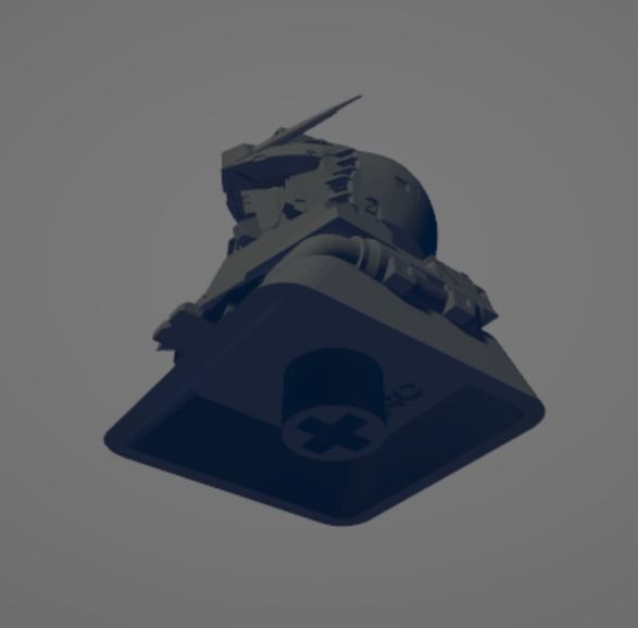 Keycap Gundam RX 78 3D print model_4