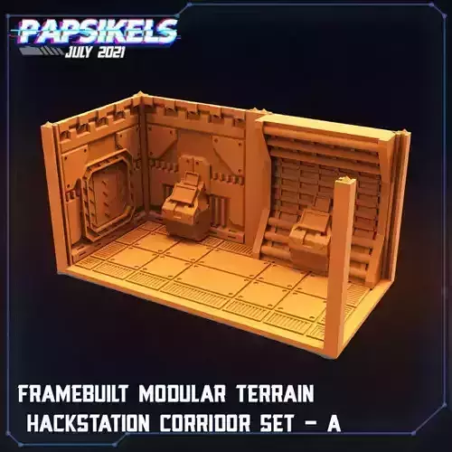 FRAME BUILT MODULAR TERRAIN HACKSTATION CORRIDOR SET A