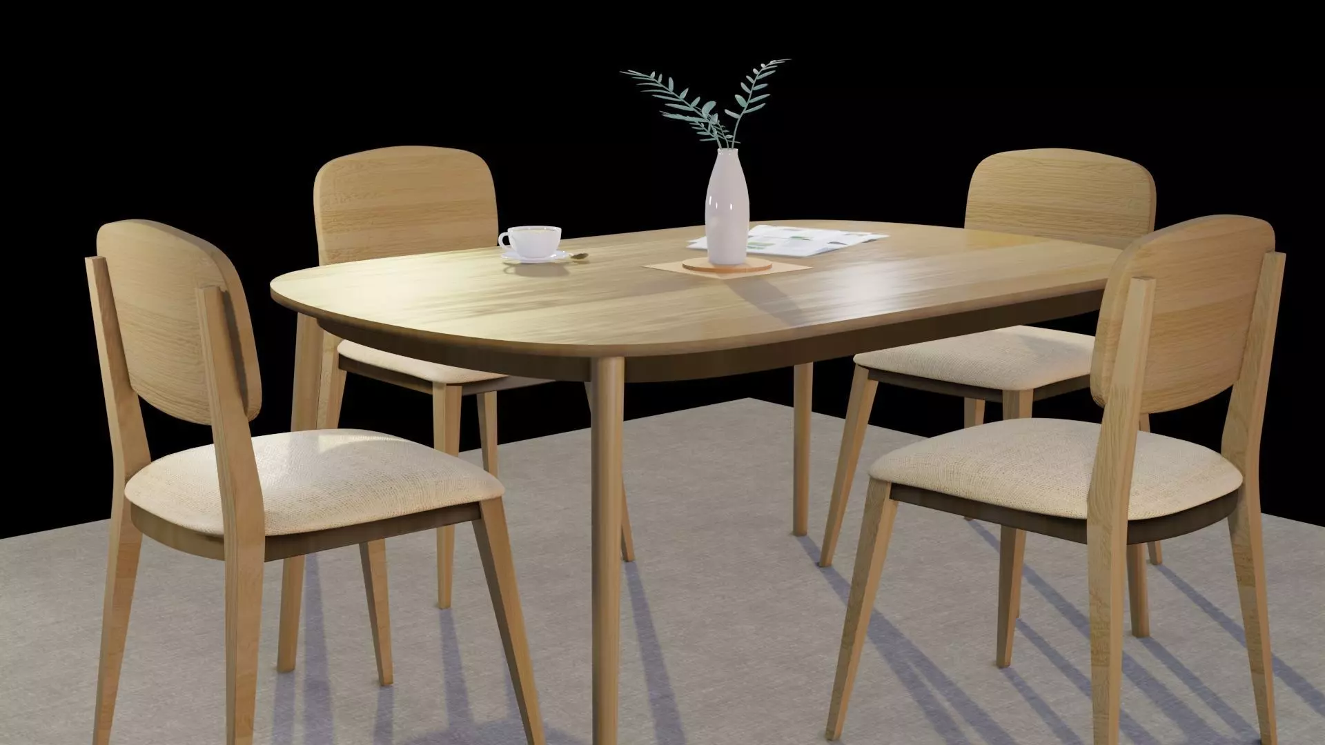 Dining room interior design 3D model