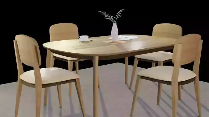 Dining room interior design 3D model