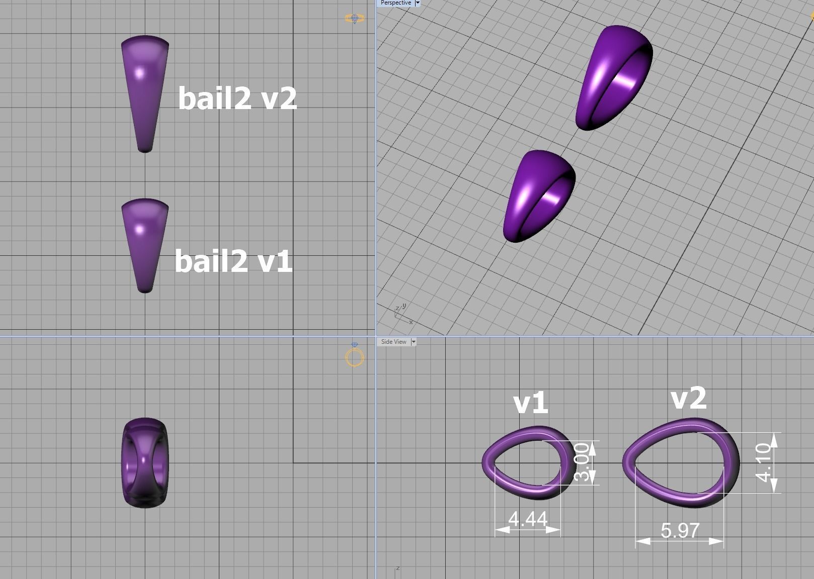 Safety Pin Diamond Necklace Pendant printable 3dmodel 3D print model_18