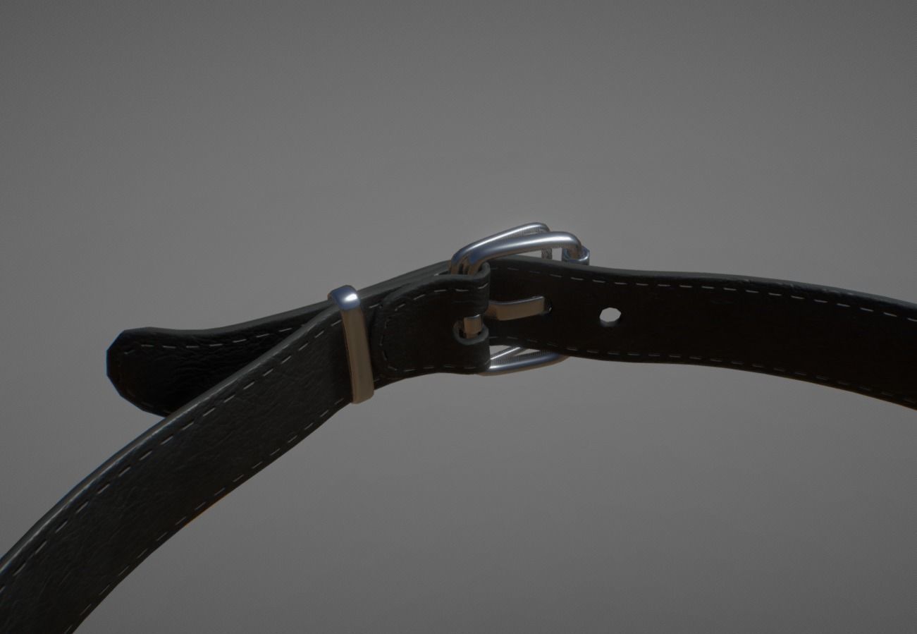 Black Rabbit-Bunny Facemask Low-poly 3D model_5