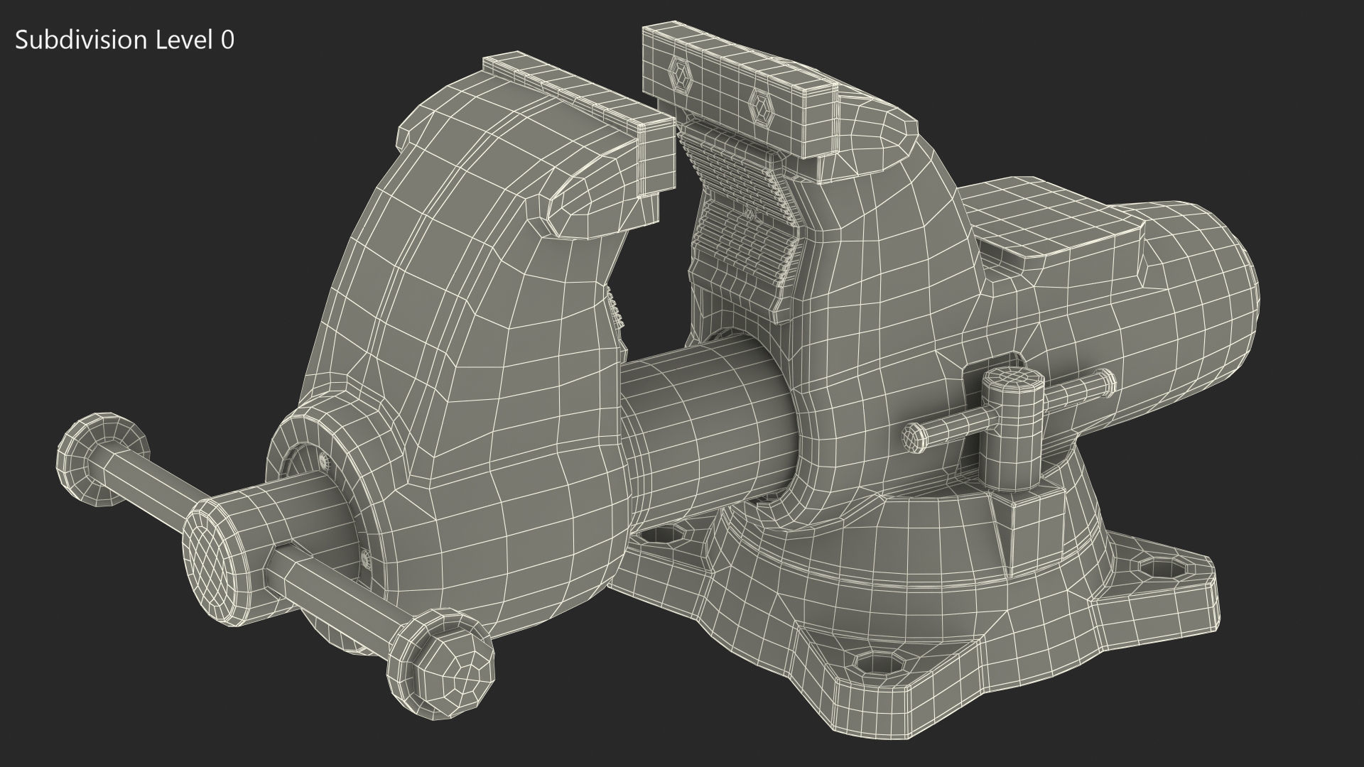 Wilton Pipe Bench Vise Dusty Rigged 3D model_24