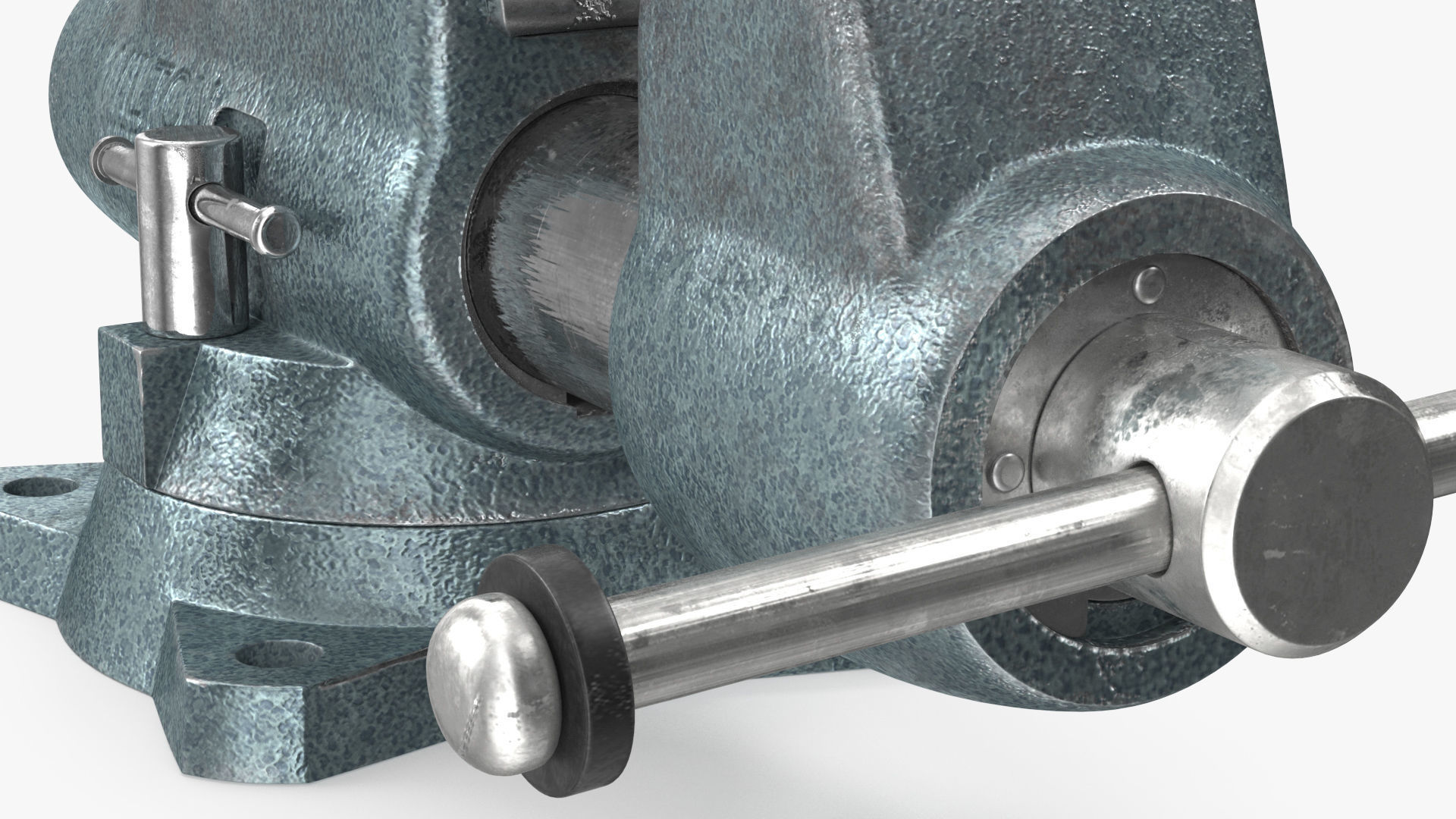 Wilton Pipe Bench Vise Dusty Rigged 3D model_21