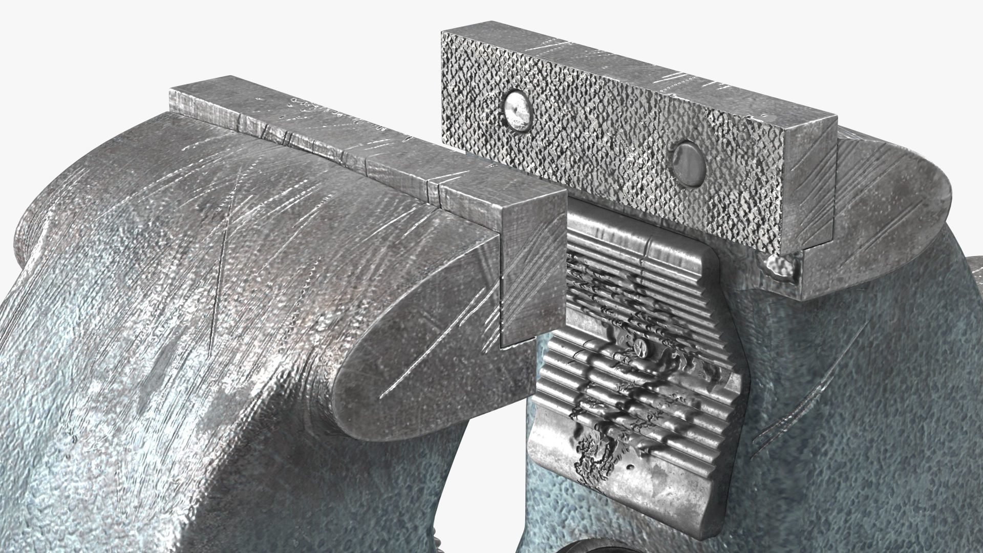 Wilton Pipe Bench Vise Dusty Rigged 3D model_17