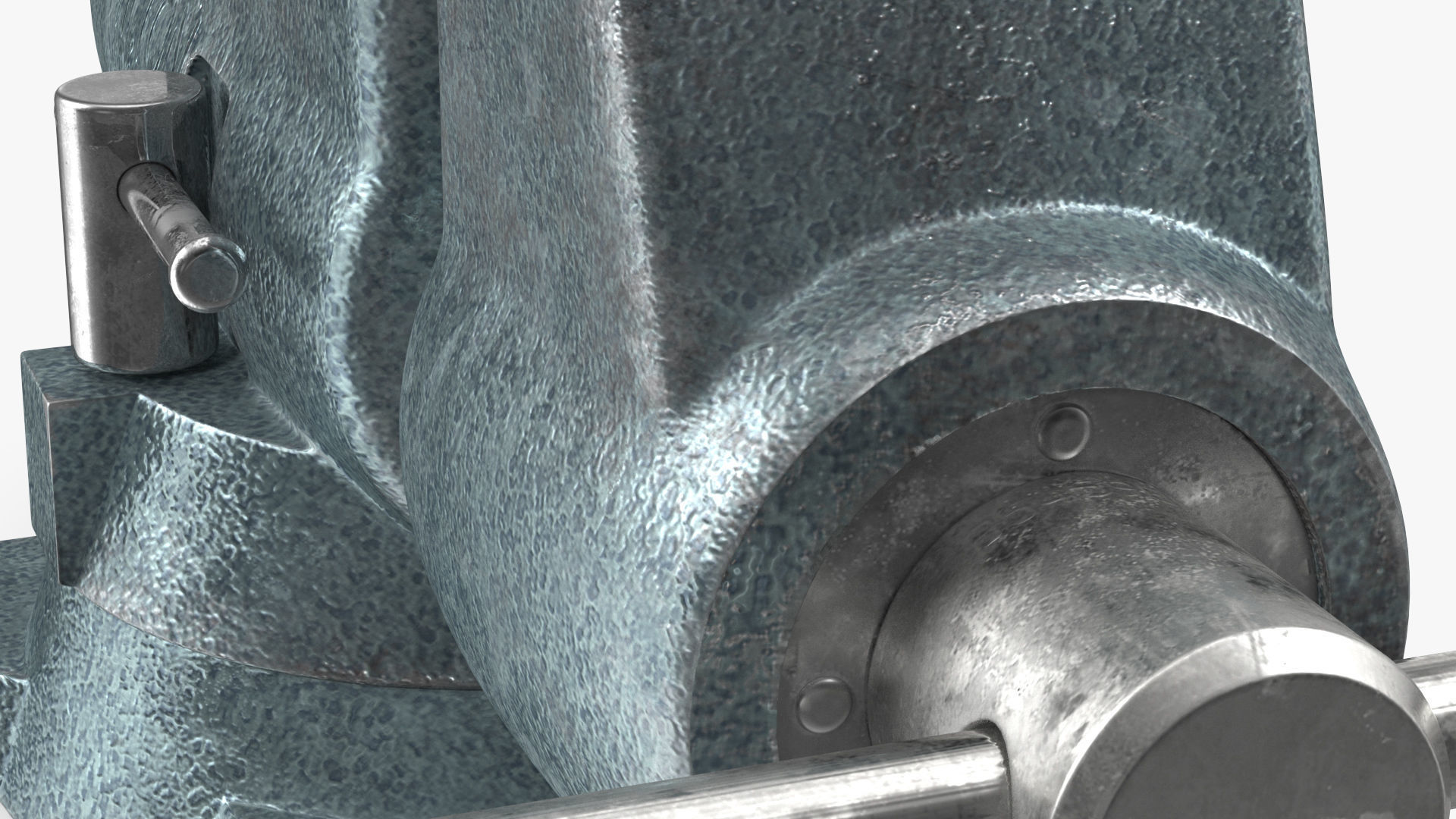 Wilton Pipe Bench Vise Dusty Rigged 3D model_20