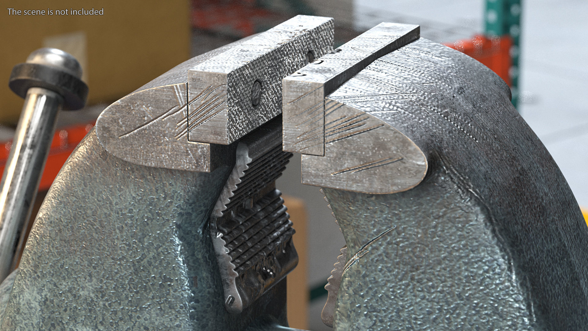 Wilton Pipe Bench Vise Dusty Rigged 3D model_7