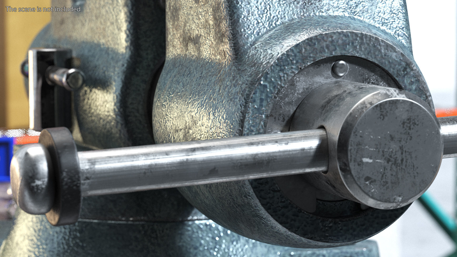 Wilton Pipe Bench Vise Dusty Rigged 3D model_10