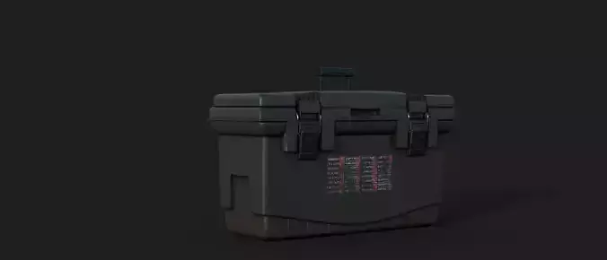 Worn out Tool Box Low-poly 3D model