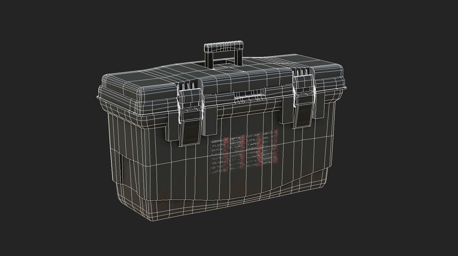 Worn out Tool Box Low-poly 3D model_1