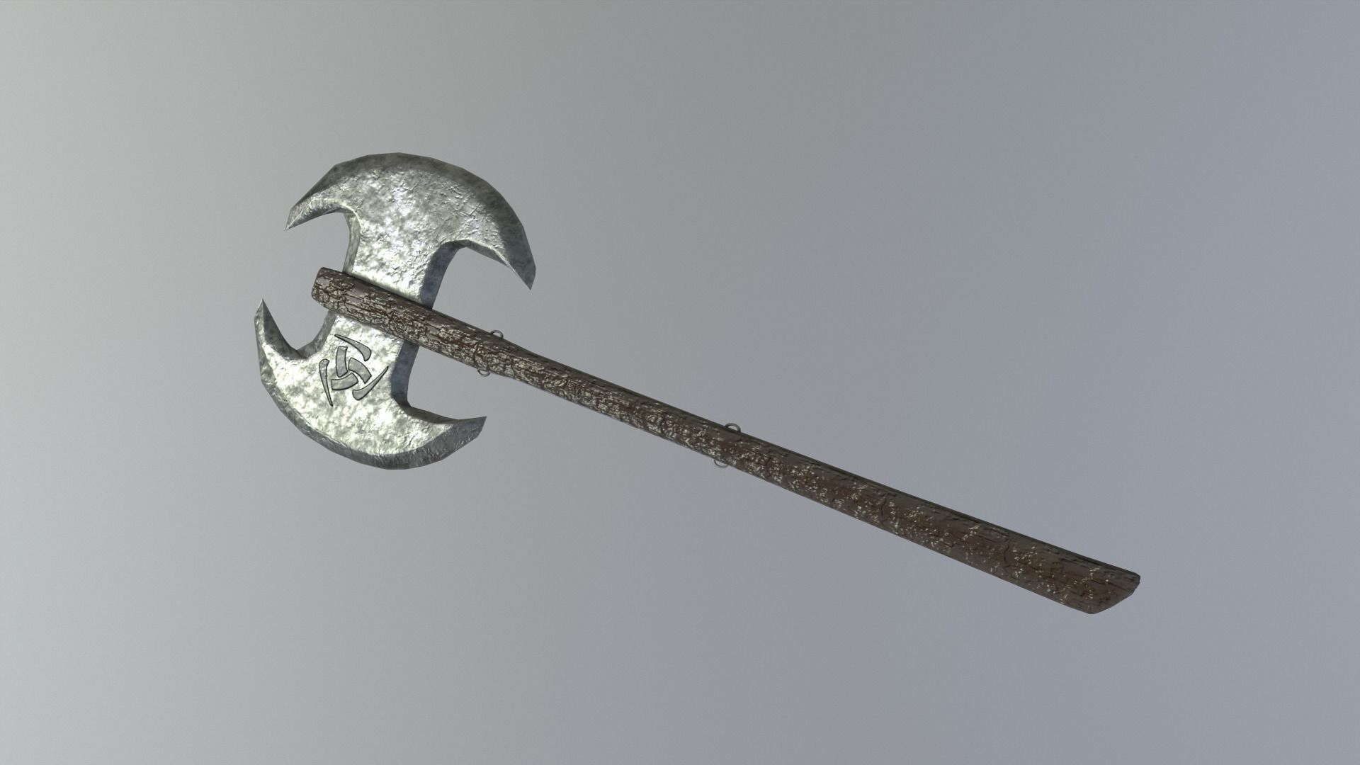 War Axe v1 Low-poly 3D model_5