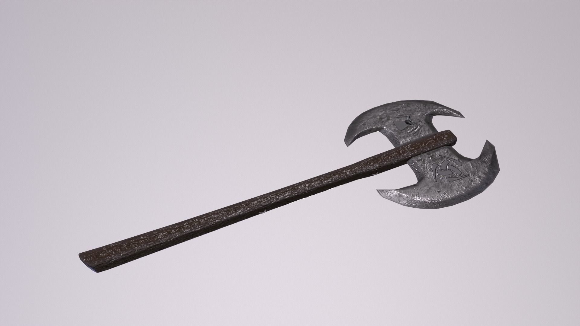 War Axe v1 Low-poly 3D model_2