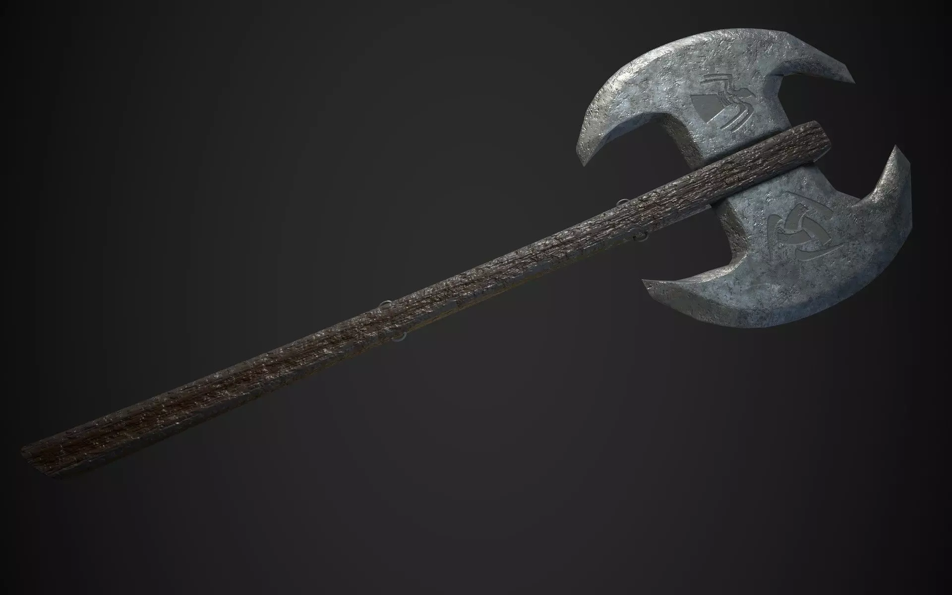 War Axe v1 Low-poly 3D model_0