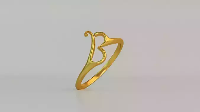 Ring B gold with swirl design