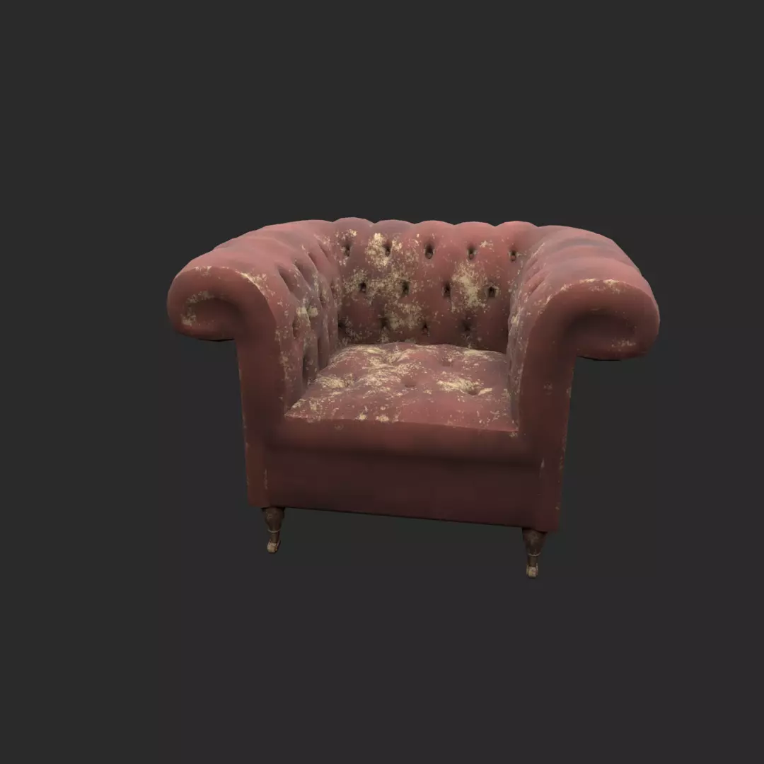 Soviet chair Free low-poly 3D model