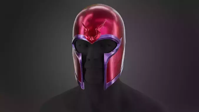 Magneto Helmet Low-poly 3D model