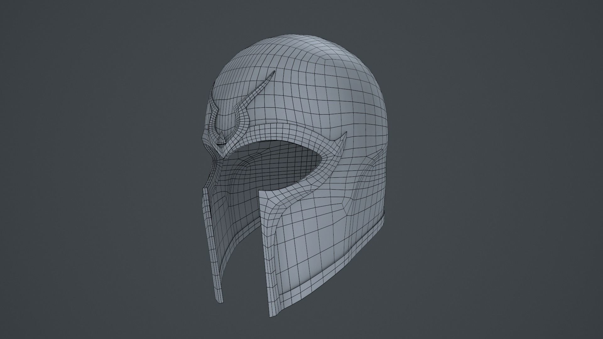 Magneto Helmet Low-poly 3D model_18